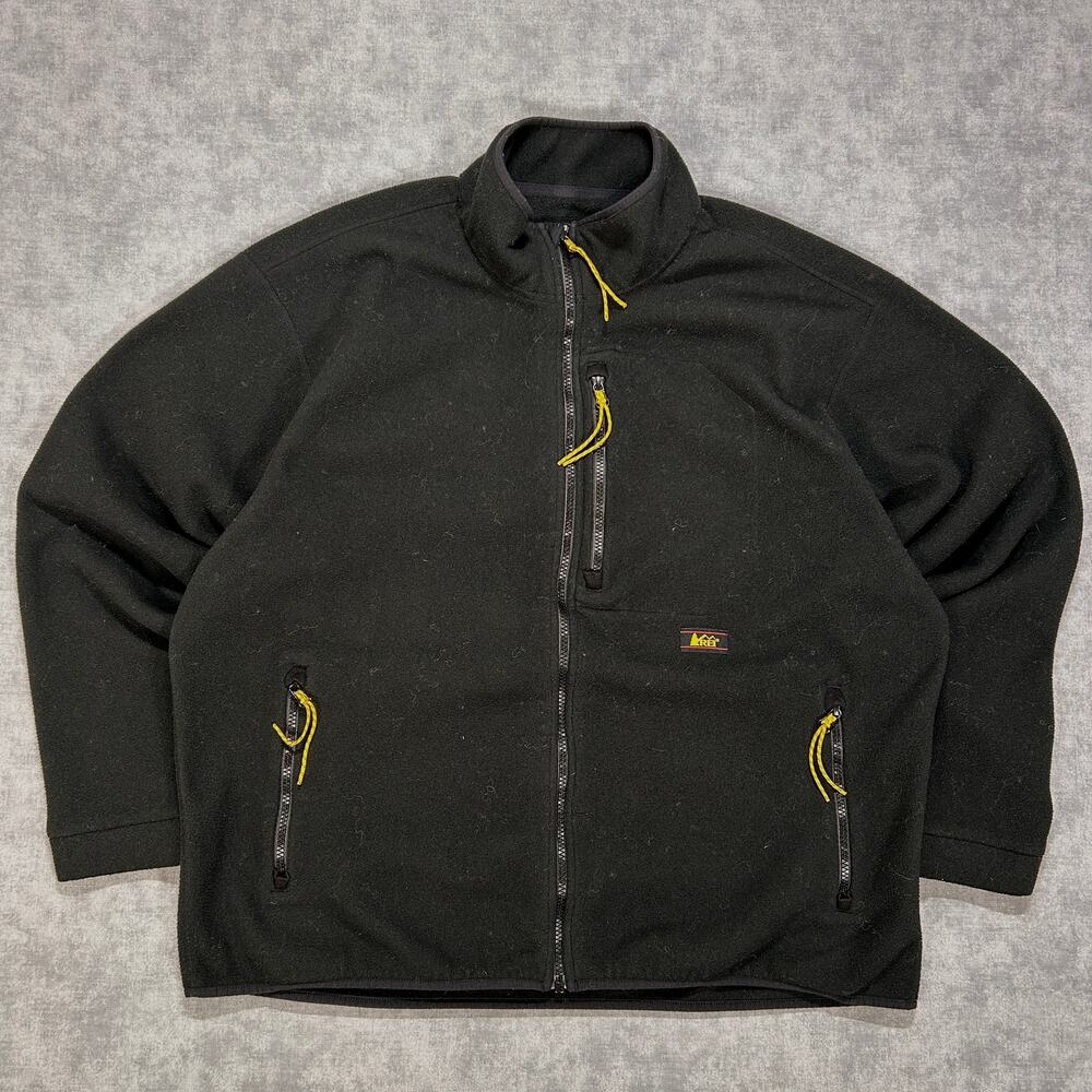 REI Co-op Trailsmith Fleece Jacket 194611 Polartec Heritage Mens XL Black